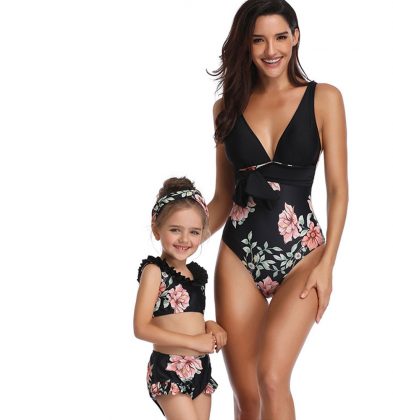 Set costum de baie floral Mommy & Me