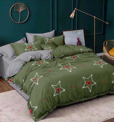 Lenjerie de pat bumbac 100% finet, 1 persoană, 4 piese, Star On Stage