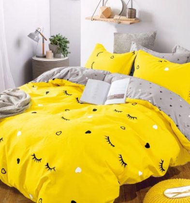 Lenjerie de pat bumbac 100% finet, 1 persoană, 4 piese, Sleepy